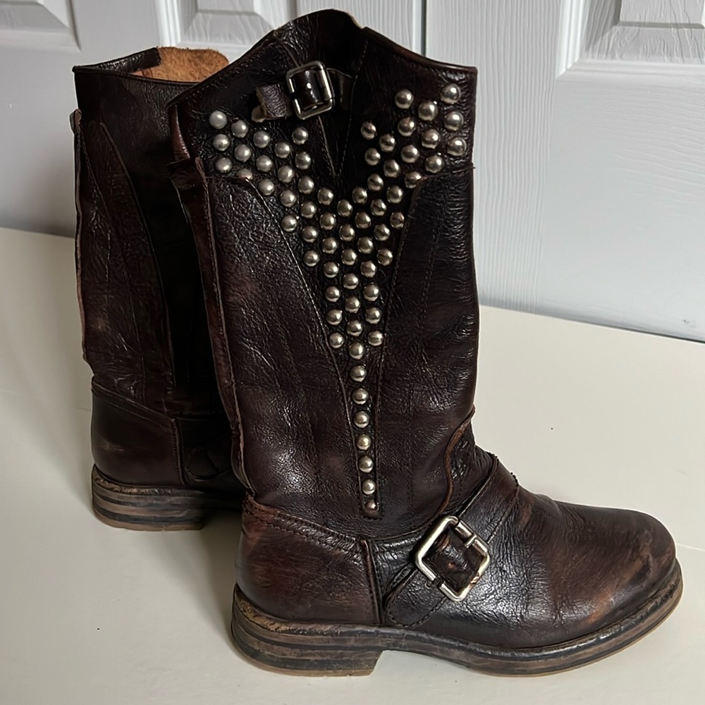 Frye style biker western city boots